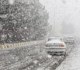 کولاک برف در راه گیلان